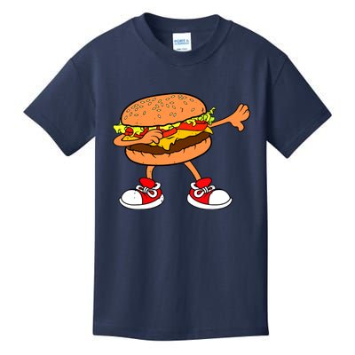 Funny Hamburger Dab Art Women Cheeseburger Lover Kids T-Shirt