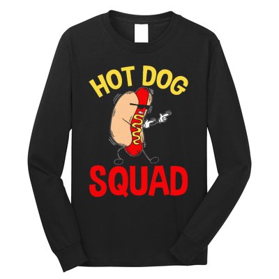 Funny Hot Dog Squad Hot Dog Long Sleeve Shirt