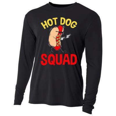 Funny Hot Dog Squad Hot Dog Cooling Performance Long Sleeve Crew