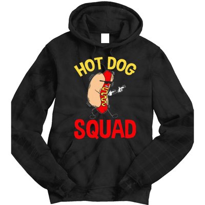 Funny Hot Dog Squad Hot Dog Tie Dye Hoodie