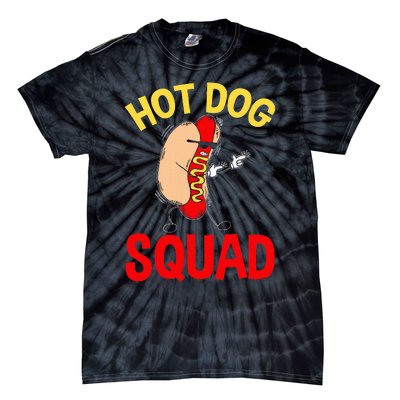 Funny Hot Dog Squad Hot Dog Tie-Dye T-Shirt