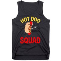 Funny Hot Dog Squad Hot Dog Tank Top