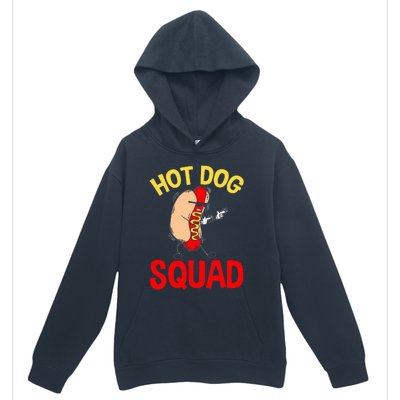 Funny Hot Dog Squad Hot Dog Urban Pullover Hoodie