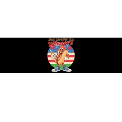 Funny Hot Dog IM Just Here For The Wieners 4th Of July Bbq Bumper Sticker