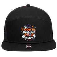 Funny Halloween Dont Scare Me I Poop Easily 7 Panel Mesh Trucker Snapback Hat
