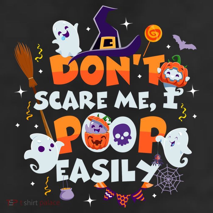 Funny Halloween Dont Scare Me I Poop Easily 7 Panel Mesh Trucker Snapback Hat