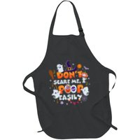 Funny Halloween Dont Scare Me I Poop Easily Full-Length Apron With Pockets