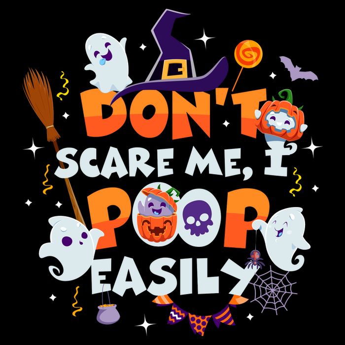 Funny Halloween Dont Scare Me I Poop Easily Full-Length Apron With Pockets
