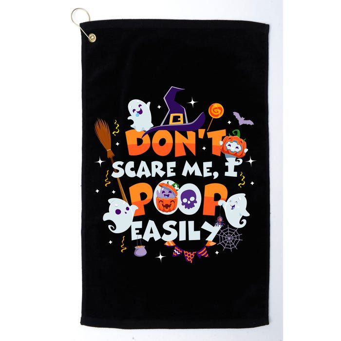 Funny Halloween Dont Scare Me I Poop Easily Golf Towel