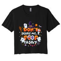 Funny Halloween Dont Scare Me I Poop Easily Crop Top