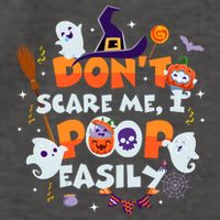Funny Halloween Dont Scare Me I Poop Easily Vector Backpack