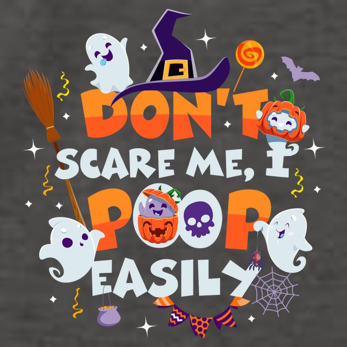 Funny Halloween Dont Scare Me I Poop Easily Vector Backpack