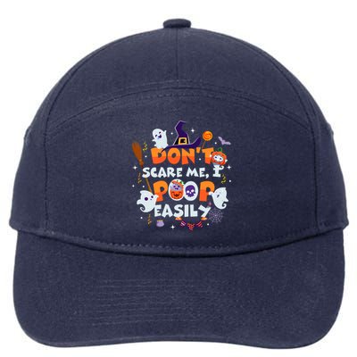 Funny Halloween Dont Scare Me I Poop Easily 7-Panel Snapback Hat