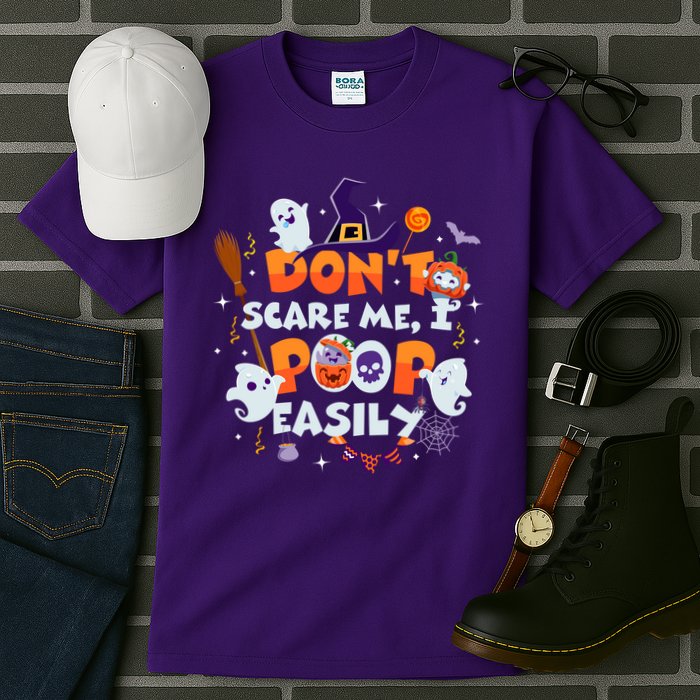 Funny Halloween Dont Scare Me I Poop Easily Tall T-Shirt