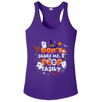 Funny Halloween Dont Scare Me I Poop Easily Ladies PosiCharge Competitor Racerback Tank