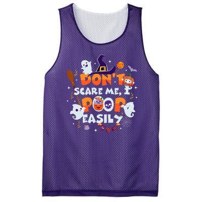 Funny Halloween Dont Scare Me I Poop Easily Mesh Reversible Basketball Jersey Tank