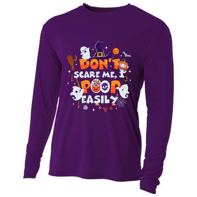 Funny Halloween Dont Scare Me I Poop Easily Cooling Performance Long Sleeve Crew