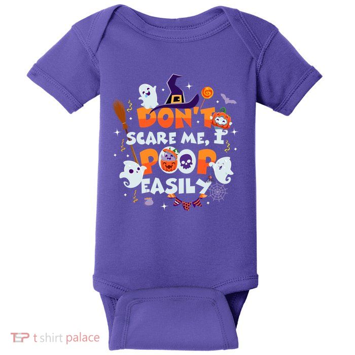 Funny Halloween Dont Scare Me I Poop Easily Baby Bodysuit
