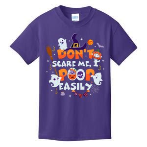 Funny Halloween Dont Scare Me I Poop Easily Kids T-Shirt