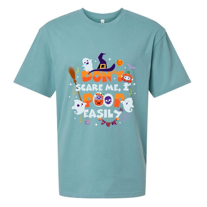Funny Halloween Dont Scare Me I Poop Easily Sueded Cloud Jersey T-Shirt