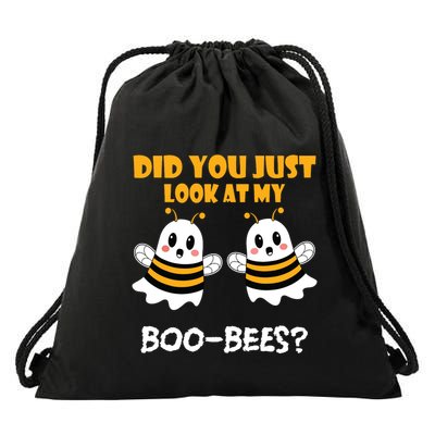 Funny Halloween Did You Just Look At My Boobees Drawstring Bag