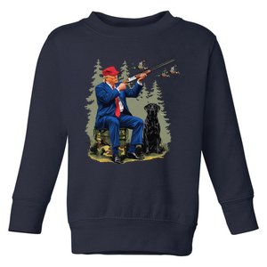 Funny Hunting Duck Trump Camo Hunting Hello Hunting Season Gift Toddler Sweatshirt