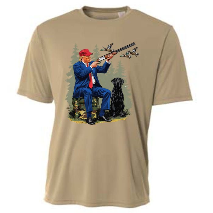 Funny Hunting Duck Trump Camo Hunting Hello Hunting Season Gift Cooling Performance Crew T-Shirt