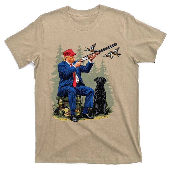 Funny Hunting Duck Trump Camo Hunting Hello Hunting Season Gift T-Shirt