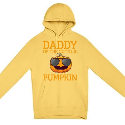 Funny Halloween Daddy Of The Cute Lil Pumpkin Gift Premium Pullover Hoodie