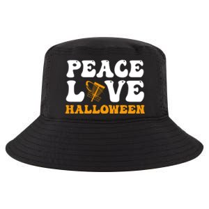 Funny Halloween Disc Golf Costume Peace Love Halloween Great Gift Cool Comfort Performance Bucket Hat