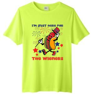 Funny Hot Dog I'm Just Here For The Wieners 4Th Of July Tall Fusion ChromaSoft Performance T-Shirt