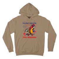 Funny Hot Dog I'm Just Here For The Wieners 4Th Of July Hoodie