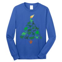 Funny Holyday Dinosaur Merry Christmas Tree Dino Pj Gift Long Sleeve Shirt