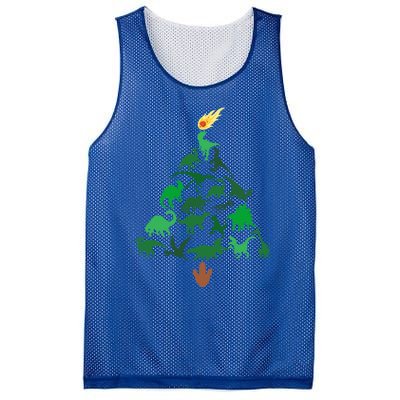 Funny Holyday Dinosaur Merry Christmas Tree Dino Pj Gift Mesh Reversible Basketball Jersey Tank