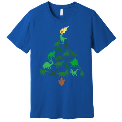 Funny Holyday Dinosaur Merry Christmas Tree Dino Pj Gift Premium T-Shirt