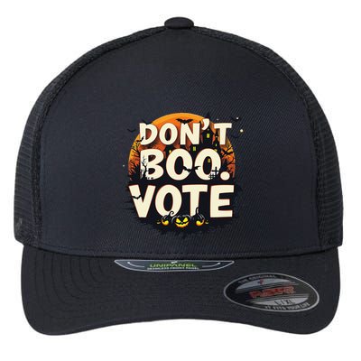 Funny Halloween DonT Boo Vote Spooky Pumpkin Flexfit Unipanel Trucker Cap