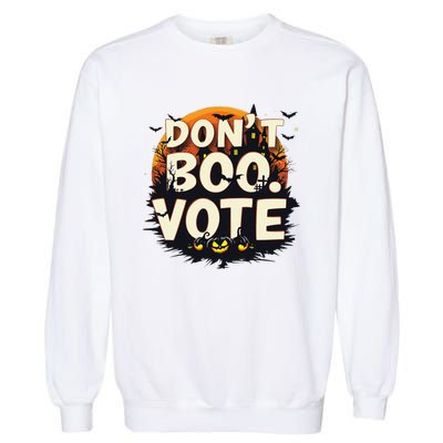 Funny Halloween DonT Boo Vote Spooky Pumpkin Garment-Dyed Sweatshirt