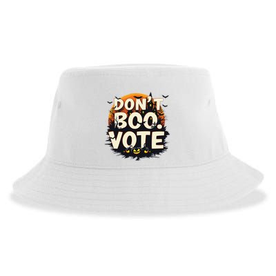 Funny Halloween DonT Boo Vote Spooky Pumpkin Sustainable Bucket Hat