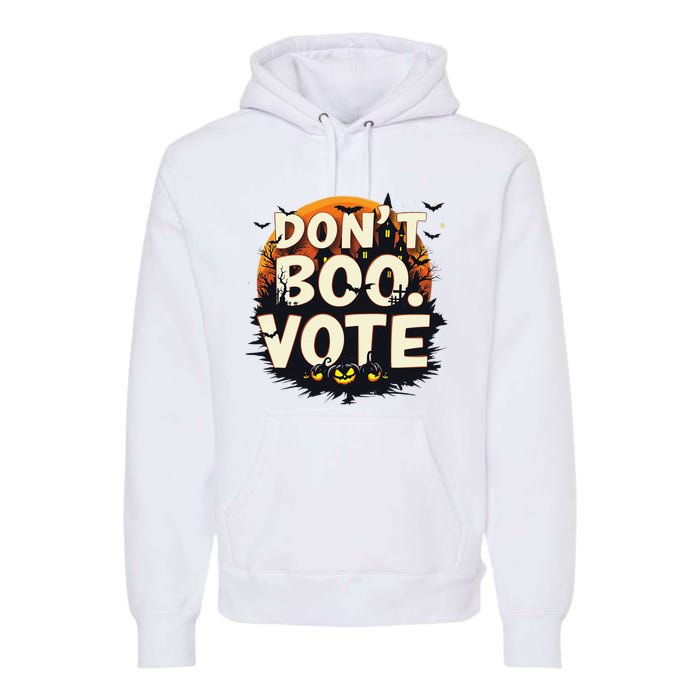 Funny Halloween DonT Boo Vote Spooky Pumpkin Premium Hoodie