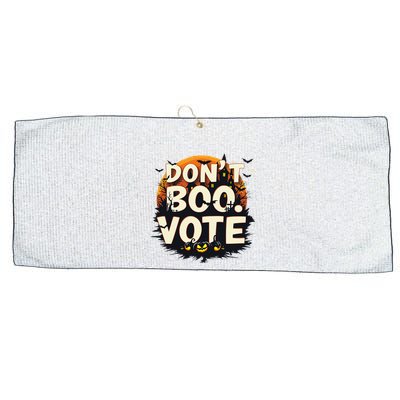 Funny Halloween DonT Boo Vote Spooky Pumpkin Large Microfiber Waffle Golf Towel