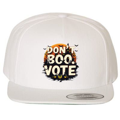 Funny Halloween DonT Boo Vote Spooky Pumpkin Wool Snapback Cap
