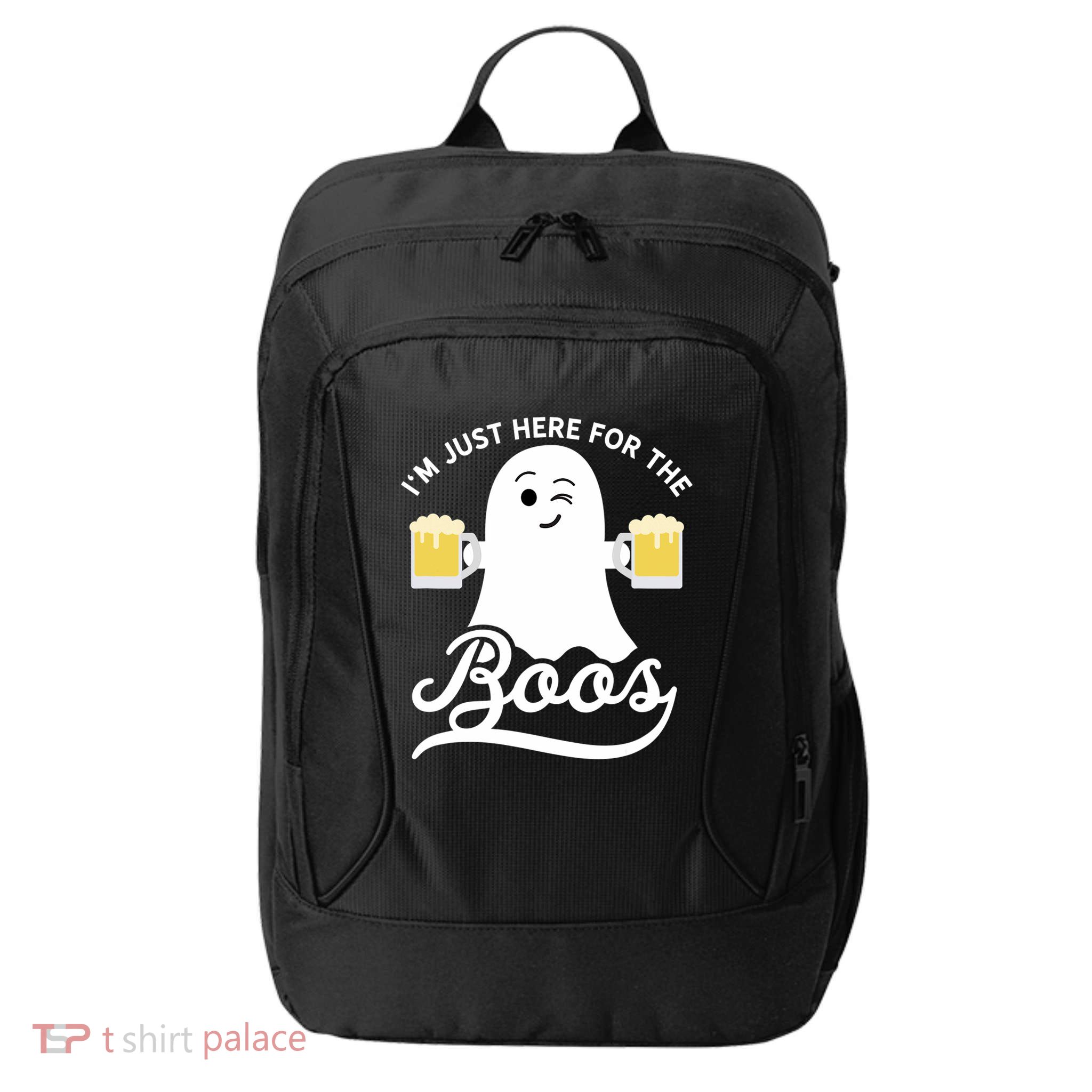 Funny Halloween Drinking Beer IM Just Here For The Boos City Backpack