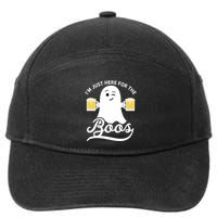 Funny Halloween Drinking Beer IM Just Here For The Boos 7-Panel Snapback Hat