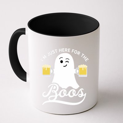 Funny Halloween Drinking Beer IM Just Here For The Boos Mug