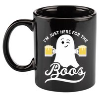 Funny Halloween Drinking Beer IM Just Here For The Boos 11oz C Handle Ceramic Mug