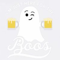 Funny Halloween Drinking Beer IM Just Here For The Boos Garment-Dyed Sweatshirt