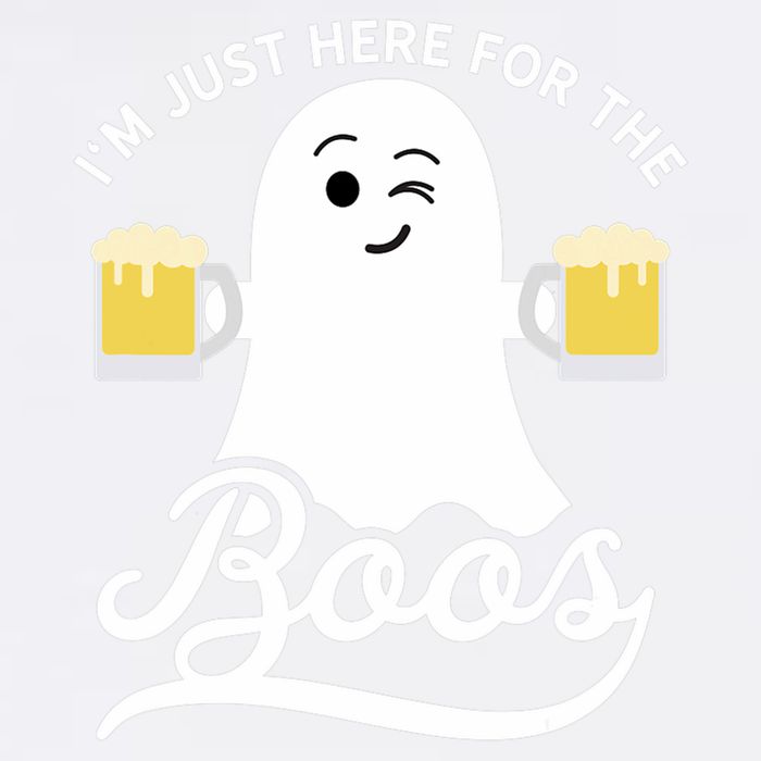 Funny Halloween Drinking Beer IM Just Here For The Boos Garment-Dyed Sweatshirt