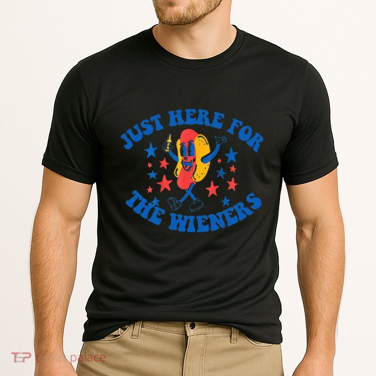 Funny Hot Dog Just Here For The Wieners 4Th Of July Performance Shirt