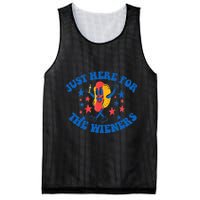 Funny Hot Dog Just Here For The Wieners 4Th Of July Mesh Reversible Basketball Jersey Tank
