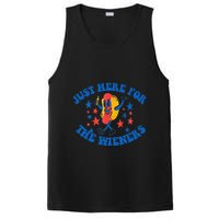 Funny Hot Dog Just Here For The Wieners 4Th Of July PosiCharge Competitor Tank